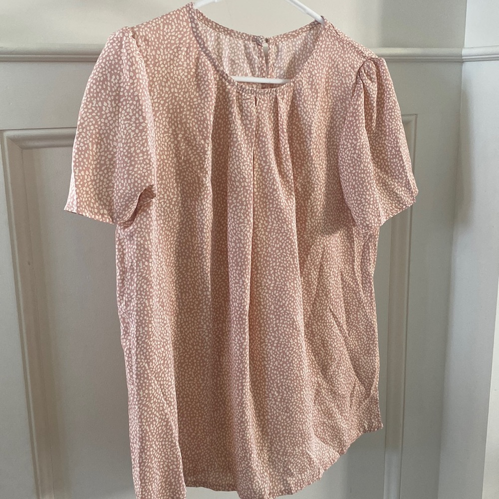 Pink Polka Dot Blouse